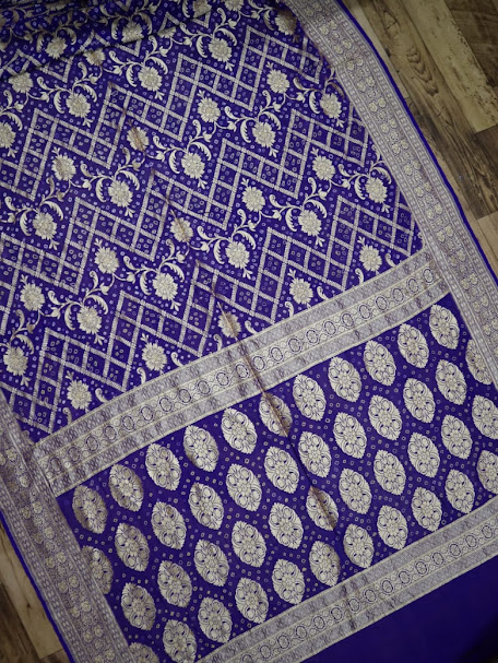 Banarasi Handloom Chiffon Georgette Silk Sarees