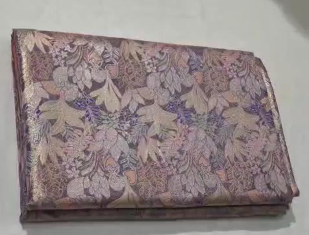 Lavender Semi Kanchipuram Tissue Silk Meenakari Saree