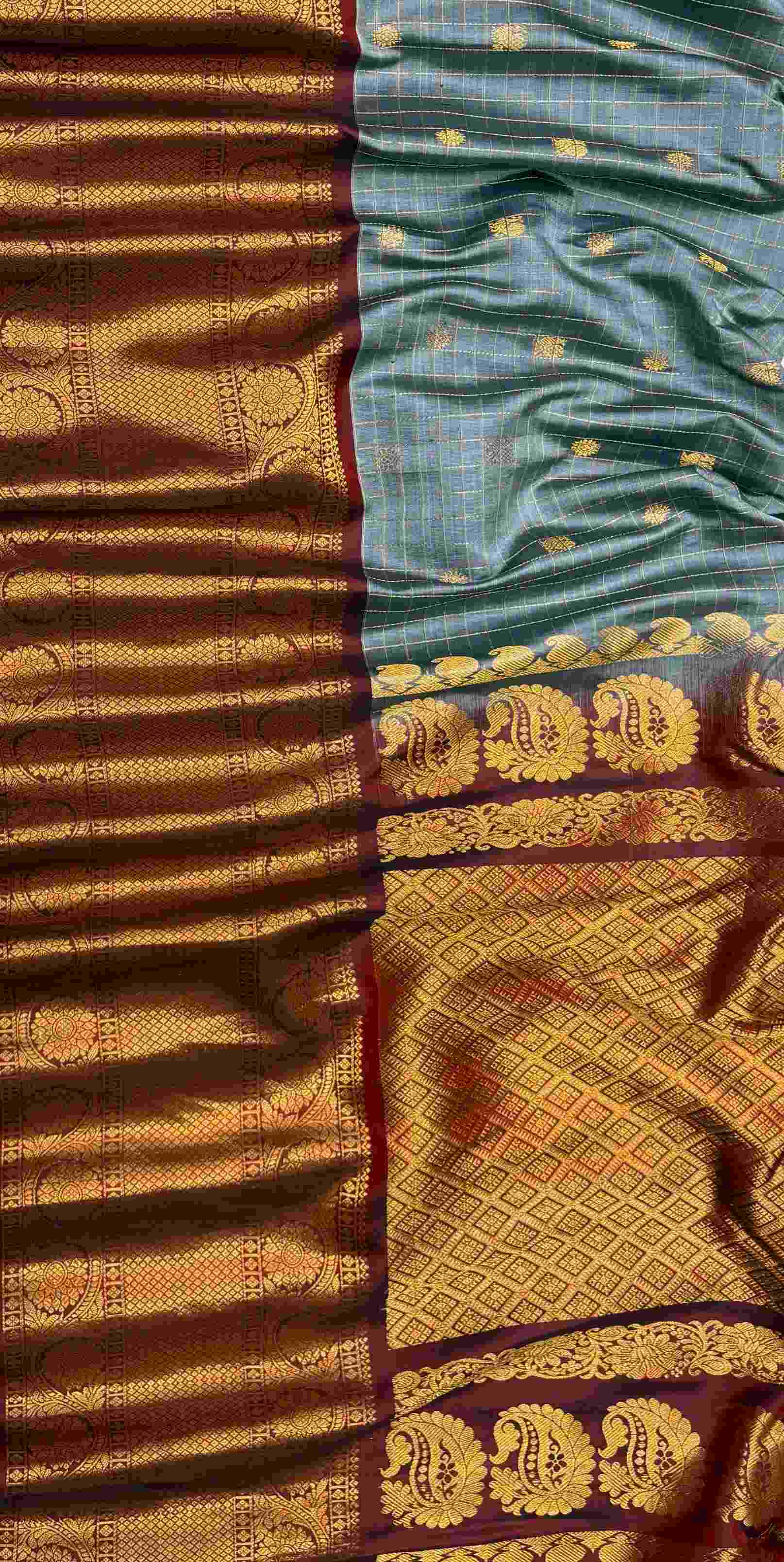 Gadwal Handloom Double Wrap Pure Silk Saree