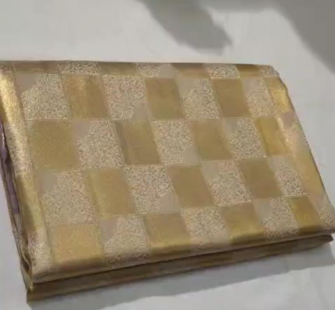 Gold Semi Kanchipuram Tissue Silk Saree