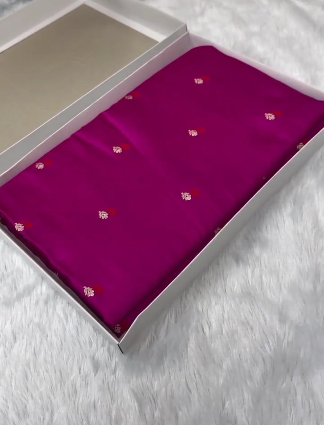 Dark Pink Banarasi Mashru Soft Silk Saree