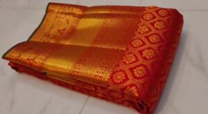 Silk Mark Certified Red Kanchipuram/ Kanjivaram Pure Handloom 1 Gram Pure Gold Zari Brocade Bridal Pattu Silk Saree