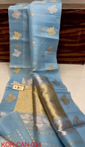 Banarasi Handloom Kora Organza Silk Sarees
