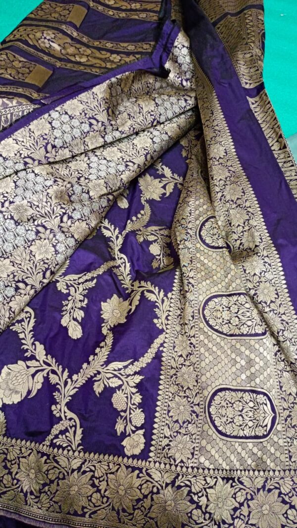 Royal Blue Banarasi Handloom Katan Silk Lehenga Choli Set