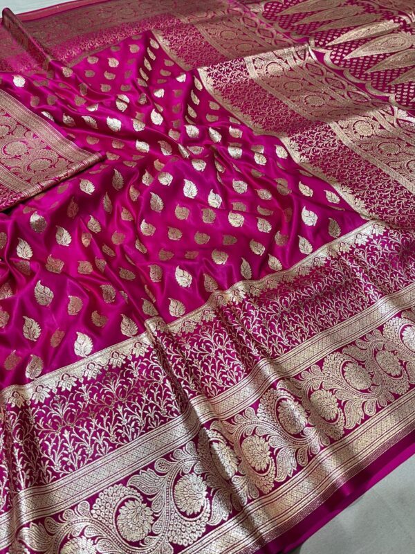 Banarasi Handloom Semi Katan Mashru Silk Sarees