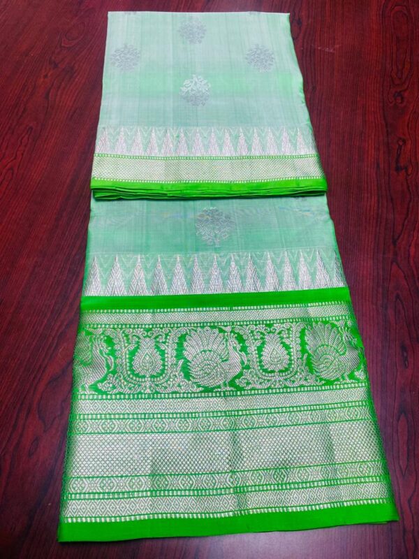 Green Venkatagiri Handloom Pattu Silk Saree