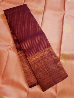 Maroon Kanchipuram Handloom 2G Zari Brocade Silk Saree