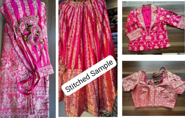 Banarasi Handloom Katan Silk Meenakari Lehenga Choli Sets