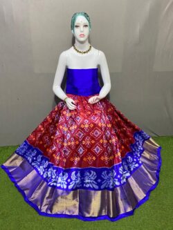 Pochampally Handloom Ikkat/Ikat Silk Lehanga Choli Sets