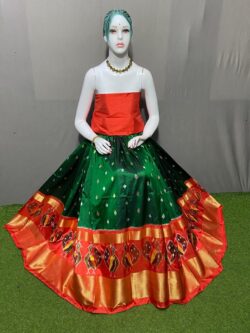 Pochampally Handloom Ikkat/Ikat Silk Lehanga Choli Sets