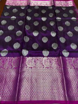 Purple & Fusia Venkatagiri Handloom Pattu Silk Saree