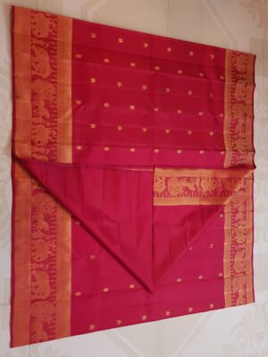 Red Kanjivaram Handloom Pure 2G Zari Silk Saree