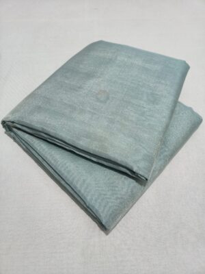Pastel Blue Chanderi Handloom Silver Zari Tissue Silk Saree