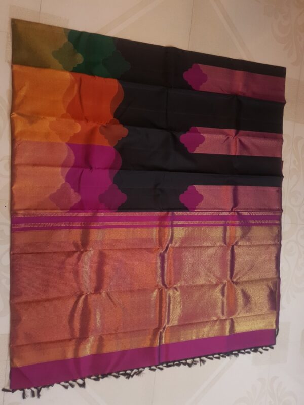 Multicolor Kanjivaram Handloom Contemporary Pattu Silk Saree
