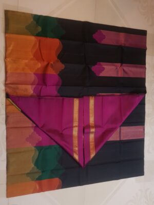 Multicolor Kanjivaram Handloom Contemporary Pattu Silk Saree