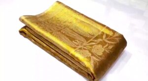 Golden Yellow Kanjivaram Handloom Brocade Silk Bridal Saree