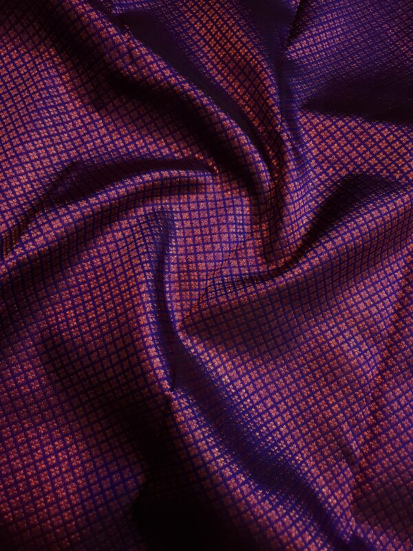 Purple Kanjivaram Handloom Copper Zari Silk Saree