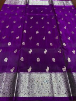 Purple Venkatagiri Handloom Pattu Silk Saree