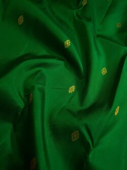 Green Kanjivaram Handloom 2 Gram Gold Korvai Silk Saree