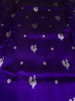 Dual Tone Blue Venkatagiri Handloom Pattu Silk Saree