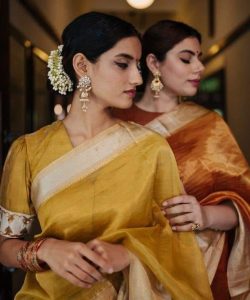 Banarasi Handloom Gold Zari Tissue Silk Sarees
